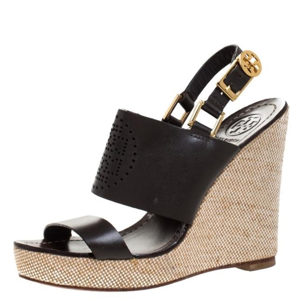 Tory Burch ‘Kimberly’ Brown Wedges